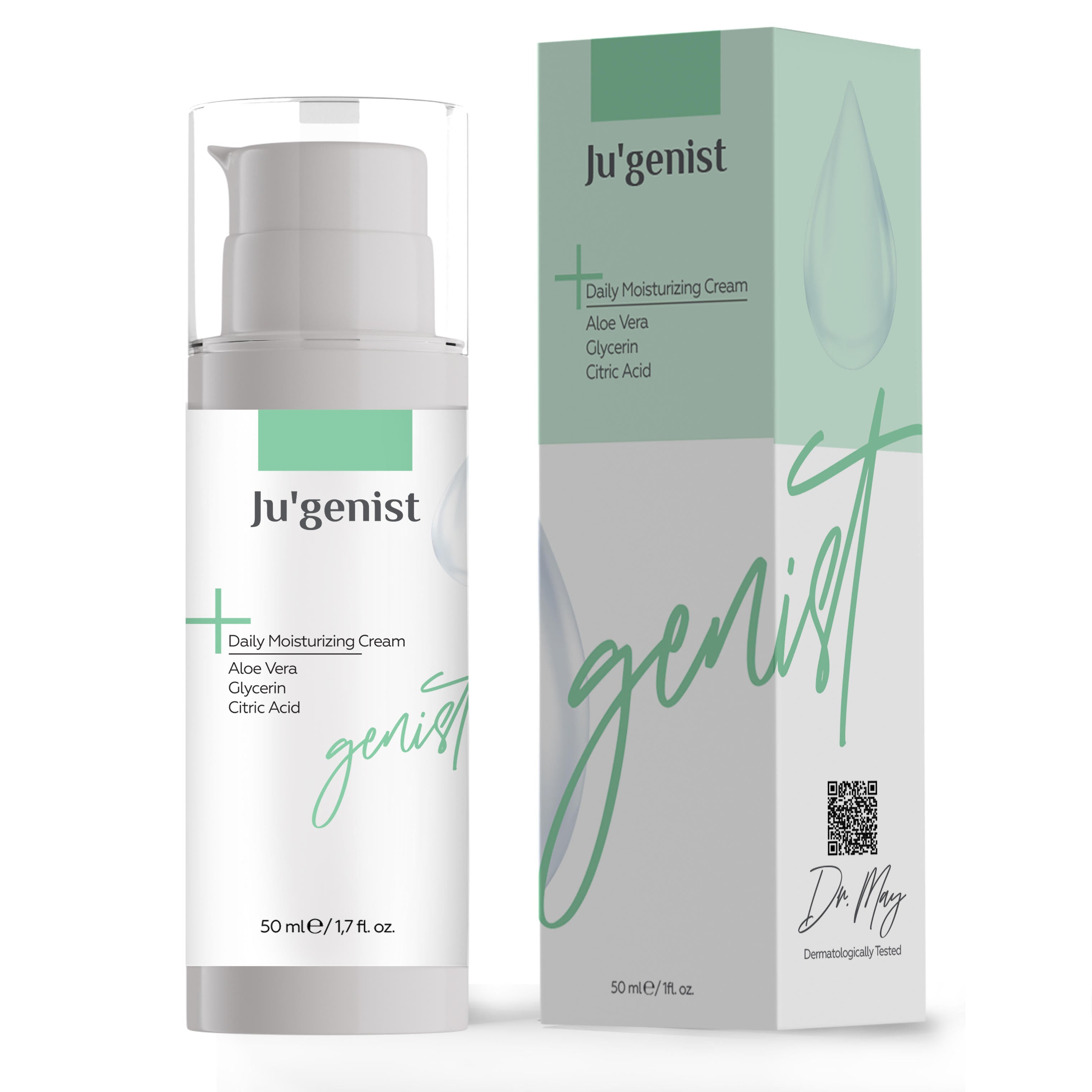 Yoğun Nemlendiricili 24 Saat Etkili Günlük Bakım Kremi 50 ml (Oleik asit, Linoleik asit, Citric Asit, Aleo Vera, Gliserin)